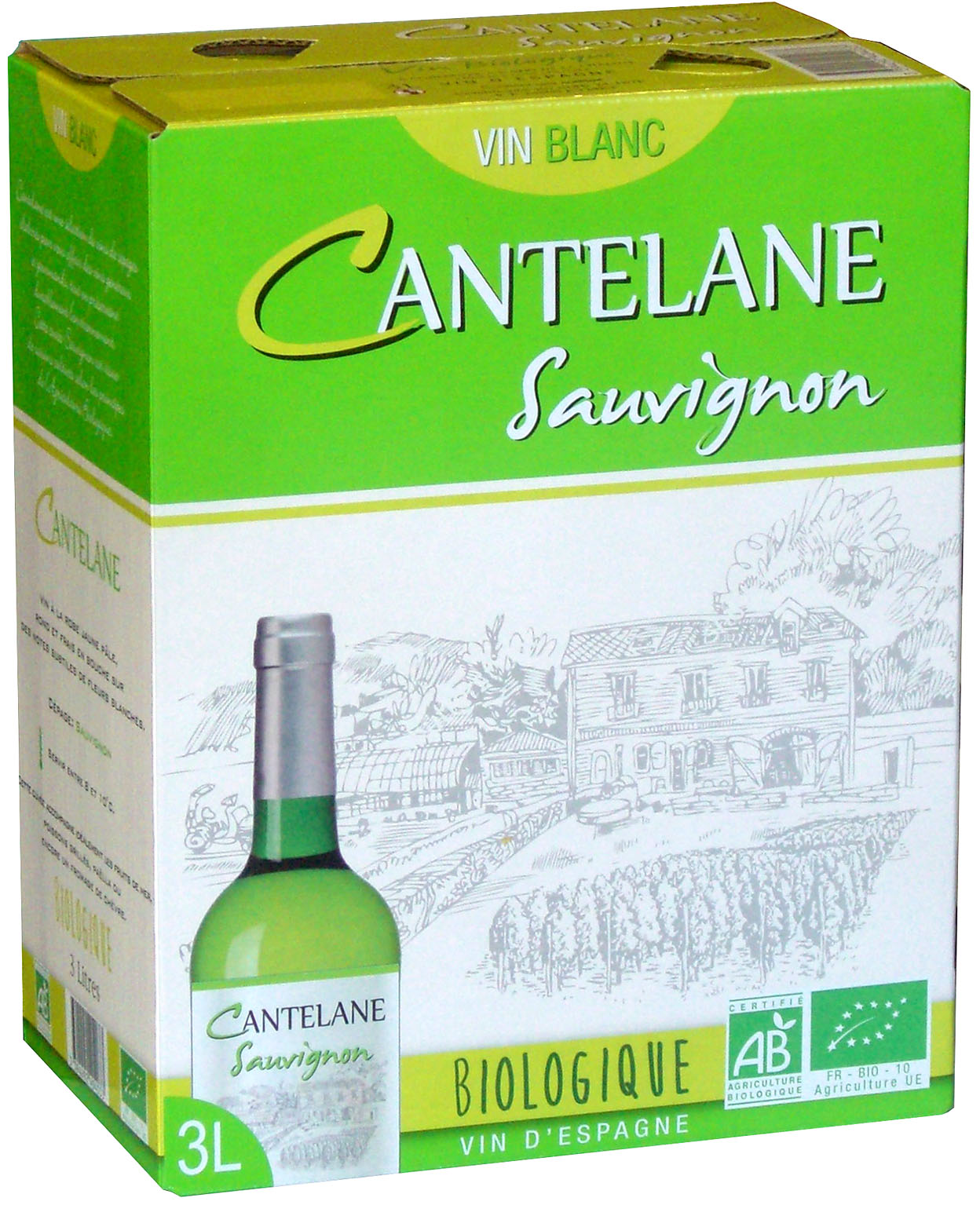 Miniature CANTELANE  - White - Organic Spain Sauvignon 